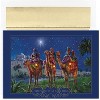 Masterpiece Studios Holiday Collection 16-Count Boxed Religious Christmas Cards with Foil-Lined Envelopes, 7.8" x 5.6", Wisemen at Night (857800) - 2 of 2