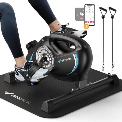 MERACH New S04 Quiet Magnetic Mini Exercise Bike Under Desk Bike Pedal Exerciser