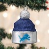 Old World Christmas Blown Glass Ornament for Christmas Tree, Detroit Lions Beanie - image 2 of 3