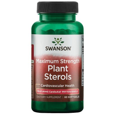 Swanson Maximum Strength Plant Sterols - Featuring Cardioaid Phytosterols, 60 Softgels.