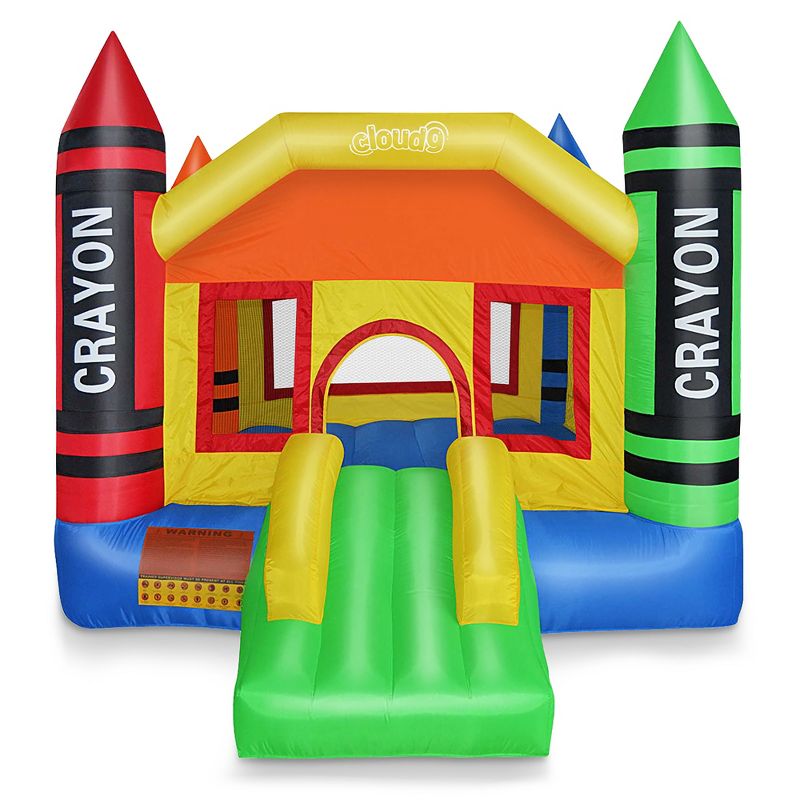 Cloud 9 Mini Crayon House - Inflatable Bouncer with Blower, 2 of 7