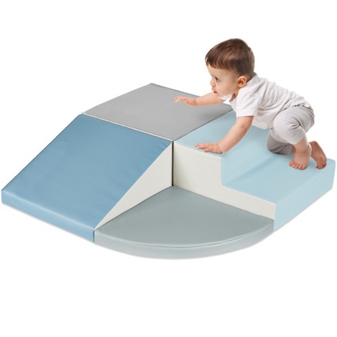 Best Choice Products 4-piece Kids Climb & Crawl Soft Foam Block Playset  Structures For Child Development - Blue : Target