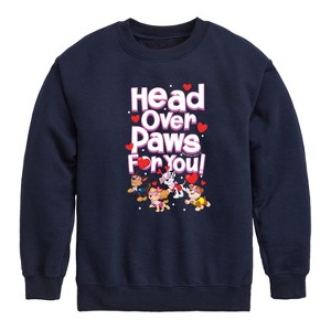 Boys' - Paw Patrol - Head Over Paws For You Graphic Long Sleeve Fleece Sweatshirt - 1 of 4