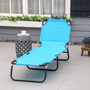 NicBex Patio Folding Chaise Lounge Chair with 5-Level Reclining Back, Steel Frame for Beach, Patio, Yard - 1 of 4