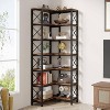 LITTLE TREE 66.74" 7 Tier Corner Bookshelf Brown - 3 of 4