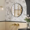 Round Mirror, Bathroom Mirror for Wall, Metal Frame, Easy to Install Ink Black - 3 of 4