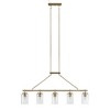5-light Linear Chandelier with Textured Glass Shades - 2 of 4