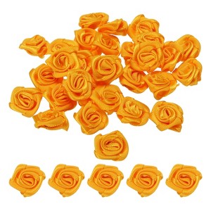 Unique Bargains Satin Fabric Decorative DIY Craft Embellishment Ribbon Roses 30 Pcs - 1 of 4