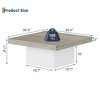 Square Coffee Table with Led Lights, 35 inch Living Room Tables, Modern Coffee Tables with Plug-in 16-Color LED Lights - 2 of 4