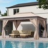 YARDGRACE Semi-Permanent Patio Gazebo 10'x13' with Expansion Bolts, Outdoor Heavy Duty Party Tent with Double Roofs - 4 of 4