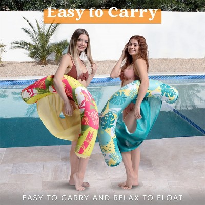 Joyfy 2 Packs Inflatable Pool Float Chairs, Pool Floating Noodle with ...