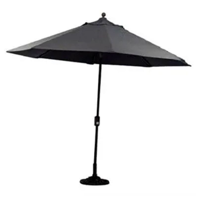 Four Seasons Courtyard Canmore 9 Foot Market Patio Table Umbrella with Aluminum Pole, for Outdoor Space, Garden, Deck, and Porch, Gray, 1 of 7