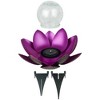 Moonelit Creations Lotus Flower Solar LED Garden Light Stake Purple - 4 of 4