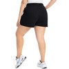 Women Plus Size Shorts Elastic High Waist Sports Shorts Drawstring Sweat Shorts Casual Summer Yoga Shorts - 4 of 4