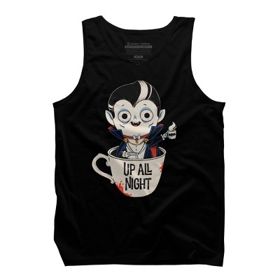 Men's Design By Humans Dracula and coffee By ppmid Tank Top