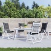 vidaXL Highback Chair Cushion Set of 4 Anthracite Fabric (100% polyester) - 2 of 4