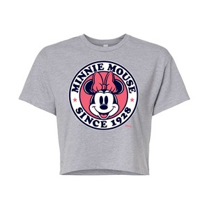 Women's - Disney - Minnie Mouse Cropped Graphic T-Shirt - 1 of 4
