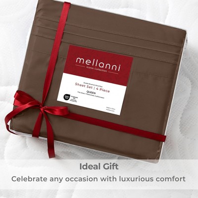 Twin Brown Microfiber Sheet Set with Chevron Pattern