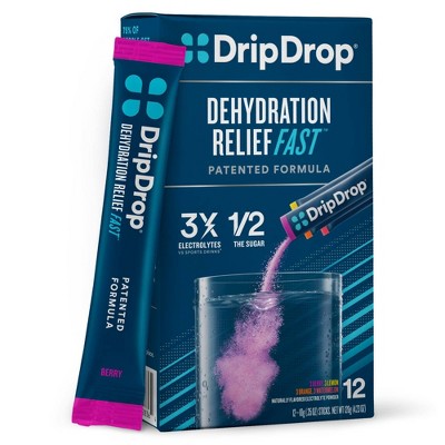 DripDrop Hydration Vegan Electrolyte Powder - Bold Classics Variety Pack - 36oz/12ct_5