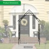 Steel Garden Arch Arbor Trellis 7.87x3.93Ft Metal Outdoor Patio Arch for Climbing Plants, Wedding, Yard, Garden Decor, Weather-Resistant - 3 of 4