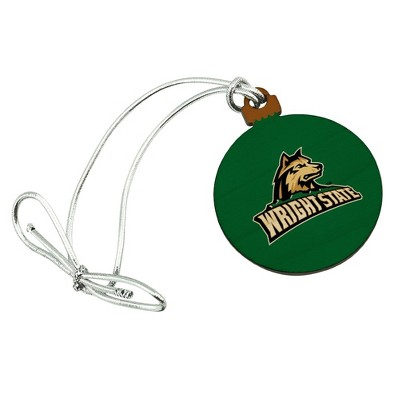 Wright State Primary Logo Mini Small Tiny Wood Christmas Tree Holiday Ornament