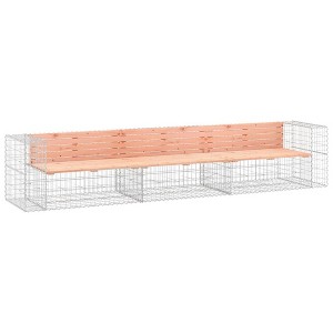 vidaXL Garden Bench Wooden Solid Douglas Fir wood, Galvanized Steel Large - 1 of 4