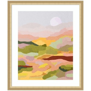 Kate and Laurel Framed Art Beautiful Landscape by July Art Prints, 22x26, Florence Gold - 1 of 4