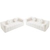 Boneless Lychee-Textured Long-Pile Polyester Modern Cloud Sofa with Two Circular Throw Pillows - 4 of 4