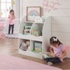 Badger Basket 4 Bin Storage Cubby with Bookshelf White: MDF Frame, Toy Storage, Sliding Bin, 5 Shelves, Enclosed Back - image 2 of 4