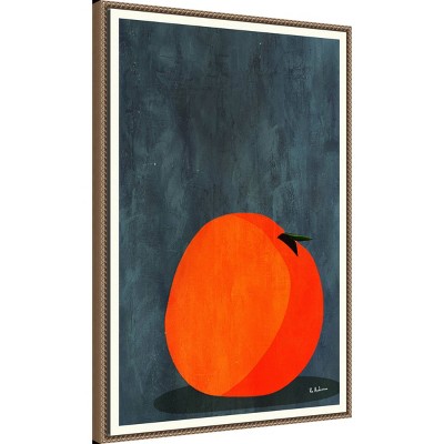 Large Bronze Framed Still Life Apple Canvas Print