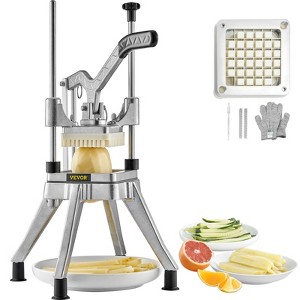 VEVOR Commercial Vegetable Fruit Chopper 1/2″ Blade Heavy Duty Professional Food Dicer Kattex French Fry Cutter Onion Slicer Stainless Steel - 1 of 4