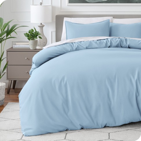 King california King Light Blue Double Brushed Duvet Set By Bare Home Target