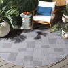 Milos MLO108 Power Loomed Indoor/Outdoor Area Rug - Grey - 6'7"x6'7" - Safavieh - 2 of 4