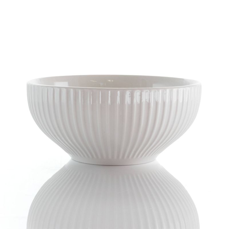 18pc Porcelain Elle Dinnerware Set White - Elama, 3 of 8