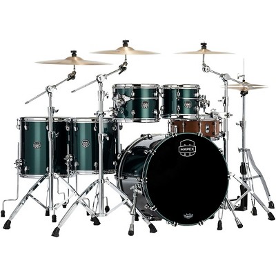 Mapex Saturn Evolution Workhorse Birch 5-Piece Shell Pack with 22 in. Bass Drum Brunswick Green