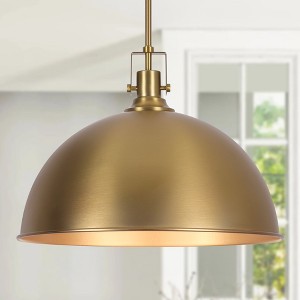 LamQee 1-Light Large Pendant Light Kitchen Island, Farmhouse Modern Dome Pendant Light Fixtures Ceiling Hanging Lighting Chandelier - 1 of 4