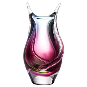 Luxury Lane Hand Blown Sommerso Art Glass Teardrop Vase - 1 of 4