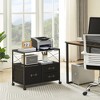 VECELO 3-Drawer Rolling File Cabinet, Mobile Printer Stand with Open Storage Shelf, Fits A4 or Letter Size - image 4 of 4