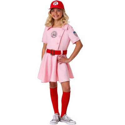 Halloweencostumes.com 2t Girl League Of Their Own Toddler Dottie Luxury  Costume For Girls., Red/pink : Target