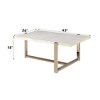 Feit Faux Marble Top & Champagne Finish Coffee Table - 3 of 4