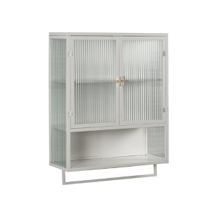 Dexmalle 23.62"Glass Doors Modern Two-door Wall Cabinet - 1 of 4