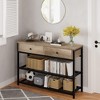 Console Sofa Table with 2 Drawers, Entryway Table with 2-Tier Storage Shelves - 3 of 4