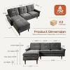 XIZZI Modular Sectional Sofas for Living Room, Modern L-Shaped Couch High Density Sponges Breathable Fabric - 2 of 4