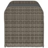 Storage Bench Grey PE rattan, powder-coated steel, polyester - 4 of 4