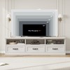 Gravee 70" TV Console Modern Entertainment Center with Storage Drawer & Open Shelves, for Living Room, Bedroom, Wood Media TV Cabinet for 75" TV - 4 of 4