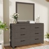 Hyleory Modern Bedroom Vanity Table with Mirror,6 big drawers - 4 of 4