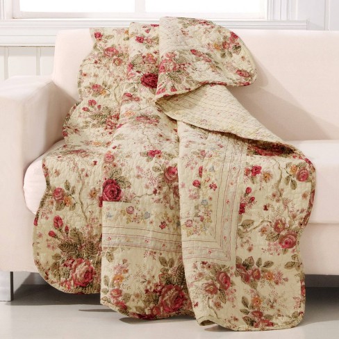 Vintage floral throw online blanket