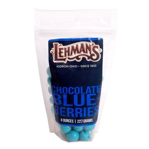 Lehman's Chocolate Candy Coated Fruits, Creamy Milk Chocolate and Dried Blueberries or Cherries, 8 oz Resealable Bag - 1 of 4