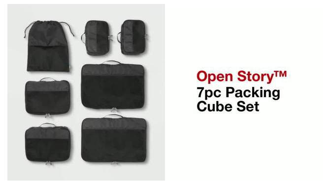 7pc Packing Cube Set - Open Story™, 2 of 5, play video