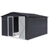 NicBex 8x10 FT Outdoor Storage Shed with 2 Integrated Punched Vents,Metal Outdoor Shed with Apex Roof,Storage Sheds for Garden - 4 of 4